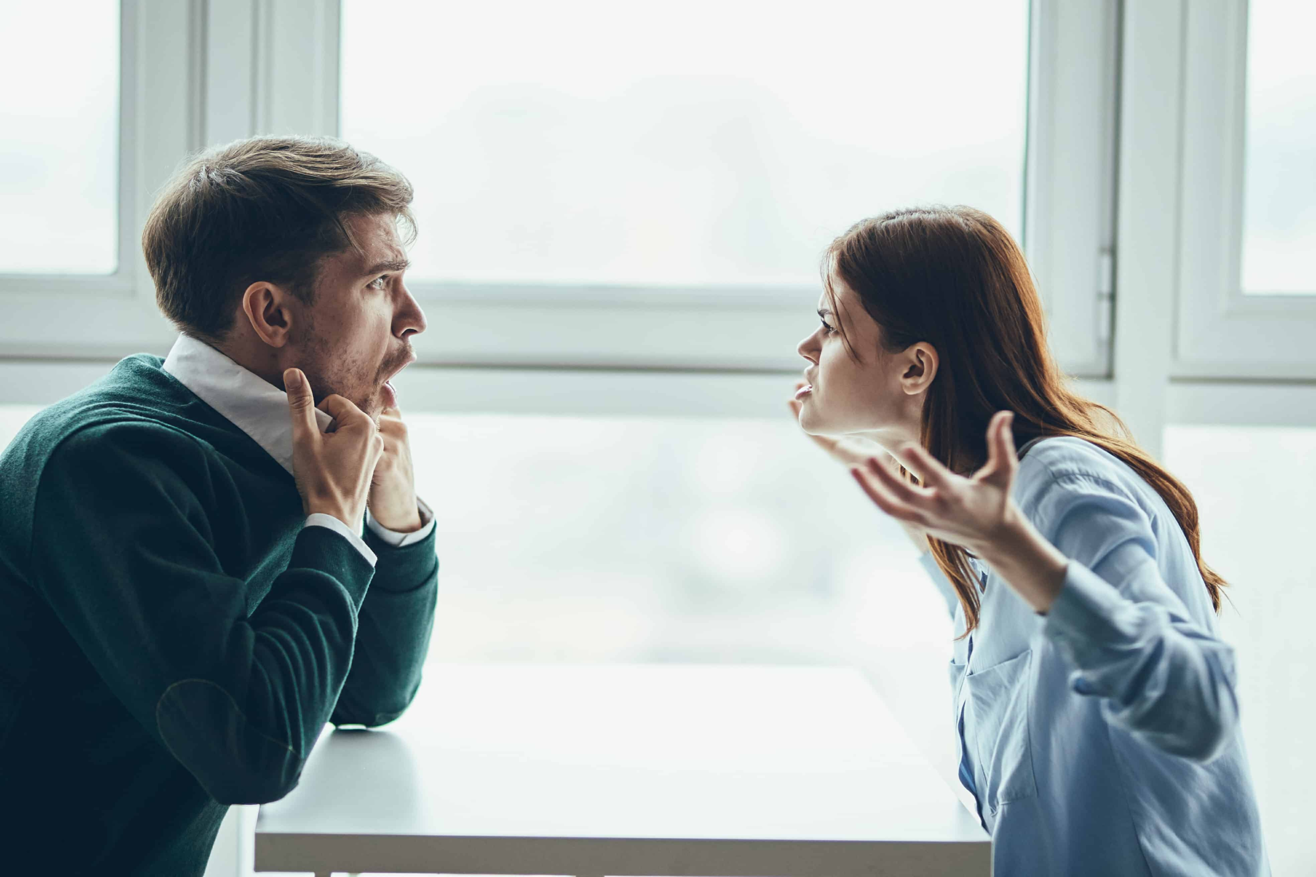 A couple that does not understand each other's feelings and therefore arguing because neither feel heard.