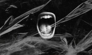 A mouth that looks like its yelling!