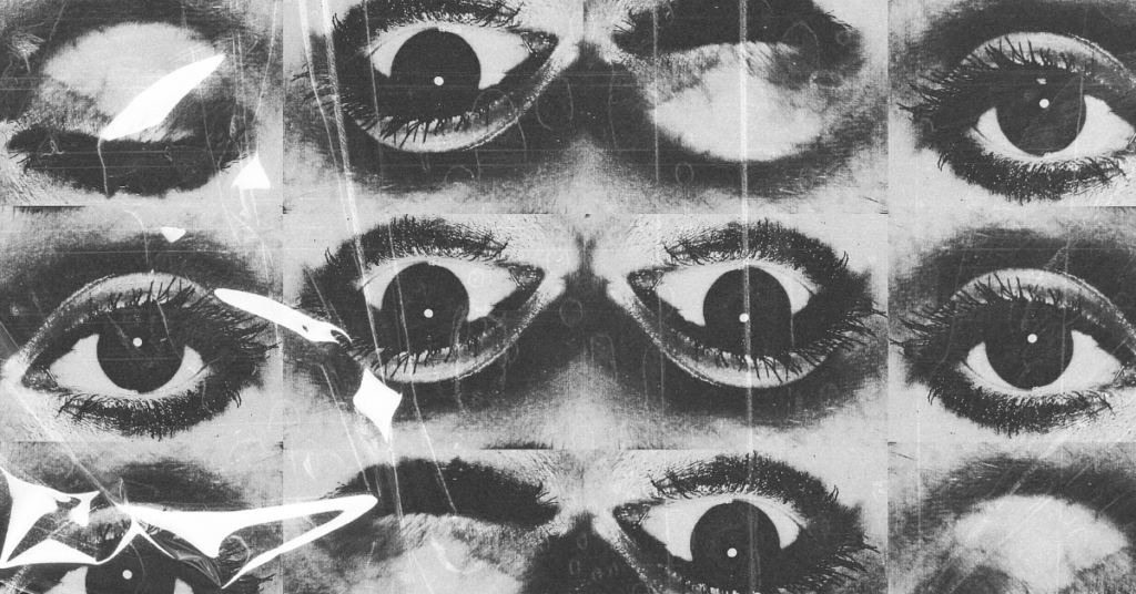 Various eyes on a page looking at you.