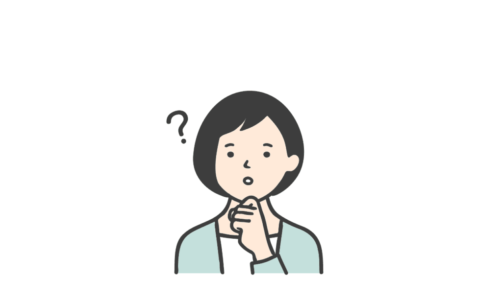 A woman with a question mark above her head as she worries about life.