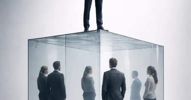 A boss standing above everyone.. displaying why Emotional Safety Is a Leader's Responsibility